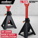 HORUSDY 2Pcs 6 Ton Jack Stands Double Lock Adjustable Truck Ratchet Lift Hoist