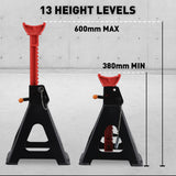HORUSDY 2Pcs 6 Ton Jack Stands Double Lock Adjustable Truck Ratchet Lift Hoist