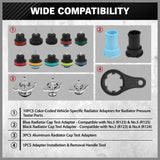 18PCS Radiator Pressure Tester Coolant Purge Refill Vacuum Cooling System Kit