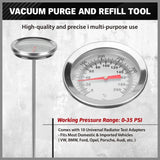 18PCS Radiator Pressure Tester Coolant Purge Refill Vacuum Cooling System Kit
