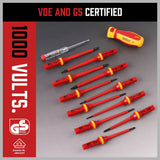 SEDY 13Pcs 1000V Magnetic Insulated Electrician Screwdriver Set VDE Certified