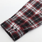 Men's 100% Cotton Flannelette Shirt Long Sleeve Plaid Check Flannel w Pockets, Vintage Ash Plaid, 3XL