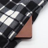 Men's Hooded Flannel Jacket Flannelette Plaid Fleece Shirt Zip Up Winter Coat, Black, L