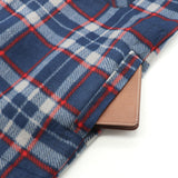 Men's Hooded Flannel Jacket Flannelette Plaid Fleece Shirt Zip Up Winter Coat, Blue, XL