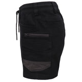 Mens Cargo Cotton Work Shorts 10 Pockets Tradies Utility Pants Workwear Trousers, Black, 28