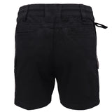 Mens Cargo Cotton Work Shorts 10 Pockets Tradies Utility Pants Workwear Trousers, Black, 34