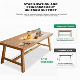 1.8M Solid Wood Dining Table Square Dining Table Dining Table Kitchen Furniture