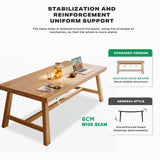 1.4M Solid Wood Dining Table Square Dining Table Dining Table Kitchen Furniture