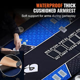 10 Player Foldable Poker Table Blackjack Texas Holdem Table with Cup Holders