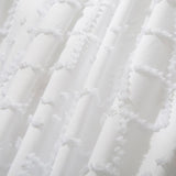 Tufted Boho Embroidery Quilt/Doona/Duvet Cover Set - White - Super King Size