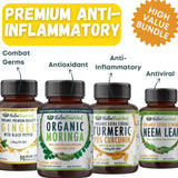 PREMIUM BUNDLE: Anti-Inflammatory Detox Accelerator (Curcumin, Moringas, Neem, Ginger)