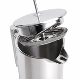 Silver French Press Coffee Maker 350ml with Coffee Bean Can + Extra Filter Gift Set