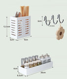 Multifunctional Microwave Shelf Storage Cutlery Tray Spice Holder Kitchen Rack