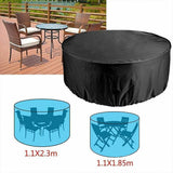 Outdoor Furniture Round 1.28M/1.85M/2.3M Cover Waterproof Garden Table Shelter - 230*110cm