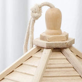 Wooden Bird Feeder Pavilion Style Birdhouse Weatherproof for Garden Outdoor