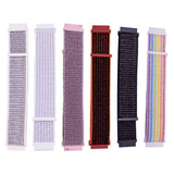 20mm Nylon Braided Sport Loop Velcro Watch Band Strap Compatible Replacement - Red-Black