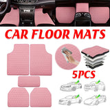 5Pcs Car Floor Mat Universal PVC Leather Carpet Vehicle Protective Floor Mat In Australia - Darrahopens