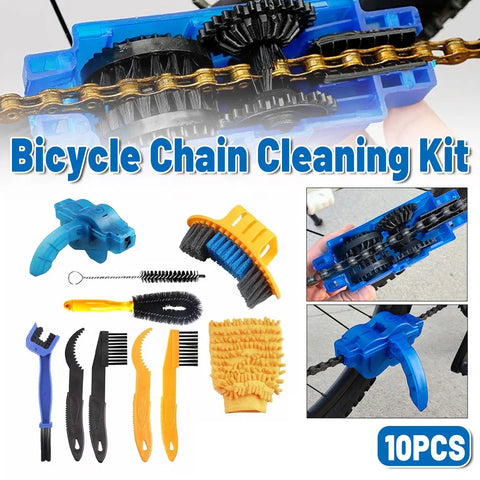 10 Piece Bike Cleaning Brush Kit Bicycle Maintenance Tool Set for Chain and Gear In Australia - Darrahopens