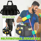 Multi Function Large Capacity Cleaning Tool Storage Bag with Adjustable Strap