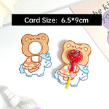 180pcs Cartoon Pattern Children's Lollipop Decorative Paper Cards Party Favors