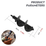 Power Garden Spiral Plant Auger Earth Planter Drill Bit Post Hole Digger Tool - 80*300MM (0.55kg)