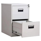 2 Drawer Lockable Steel File Cabinet Office Storage Document Organiser Secure