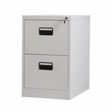 2 Drawer Lockable Steel File Cabinet Office Storage Document Organiser Secure
