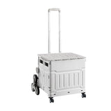 Light Grey Folding Utility Trolley with Lid - 1 Piece