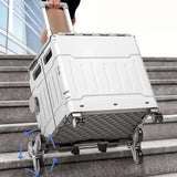 Light Grey Folding Utility Trolley with Lid - 1 Piece