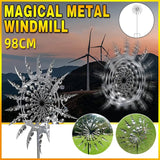 98CM Kinetic Metal Wind Spinner Garden Windmill Outdoor Sculpture Decoration