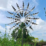 98CM Kinetic Metal Wind Spinner Garden Windmill Outdoor Sculpture Decoration