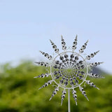 98CM Kinetic Metal Wind Spinner Garden Windmill Outdoor Sculpture Decoration