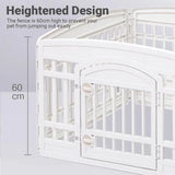White Indoor Pet Playpen with Gate 91 x 91 x 60 cm - 1 Piece