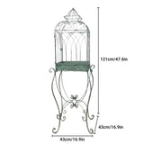 Iron Balcony Plant Stand Floor Rack Metal Garden Display Shelf Garden Decoration