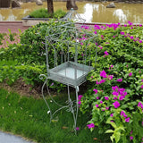 Iron Balcony Plant Stand Floor Rack Metal Garden Display Shelf Garden Decoration