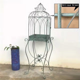 Iron Balcony Plant Stand Floor Rack Metal Garden Display Shelf Garden Decoration