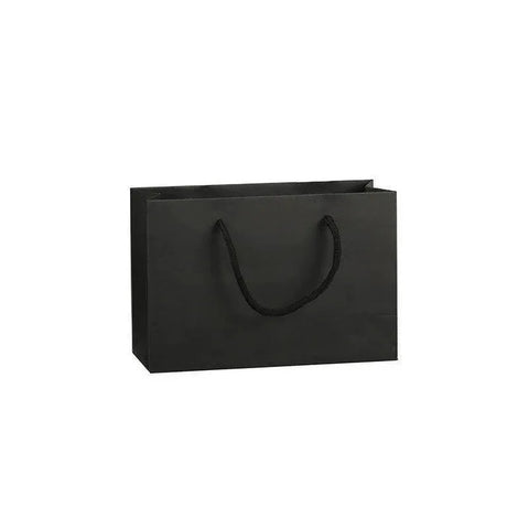 150Pcs Bulk Black Paper Bags Gift Shopping Carry Craft Bag With Cutton Handles - 17*24*10cm