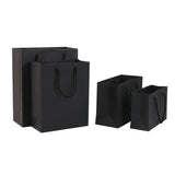 150Pcs Bulk Black Paper Bags Gift Shopping Carry Craft Bag With Cutton Handles - 17*24*10cm