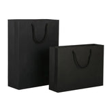 150Pcs Bulk Black Paper Bags Gift Shopping Carry Craft Bag With Cutton Handles - 17*24*10cm