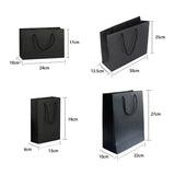 150Pcs Bulk Black Paper Bags Gift Shopping Carry Craft Bag With Cutton Handles - 17*24*10cm