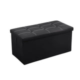 Multifunctional Foldable Storage Stool with Lid 110L Capacity Space Saving