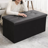 Multifunctional Foldable Storage Stool with Lid 110L Capacity Space Saving