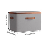 Large-Capacity Home Fabric Foldable Clothes Storage Basket with Lid for Pants - Grey