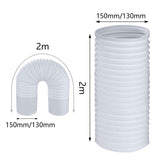 Portable Air Conditioner Exhaust Hose 13/15cm Extendable Vent Pipe PP Steel Wire - 2m x 15cm