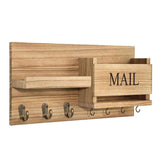 Wooden Wall Mounted Key Holder Storage Rack Door Hook Hanger Coat Rack Organizer