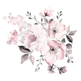 Removable Wall Stickers Watercolour Dusty Pink Flowers Leaves In Australia - Darrahopens