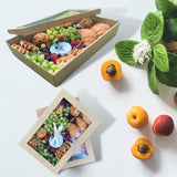 50pcs Bakery Cake Packaging Boxes with Visible Open Window Lunch Boxes - L