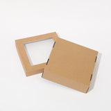 50pcs Bakery Cake Packaging Boxes with Visible Open Window Lunch Boxes - L