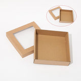 50pcs Bakery Cake Packaging Boxes with Visible Open Window Lunch Boxes - L