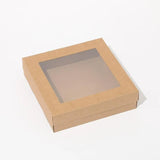 50pcs Bakery Cake Packaging Boxes with Visible Open Window Lunch Boxes - L